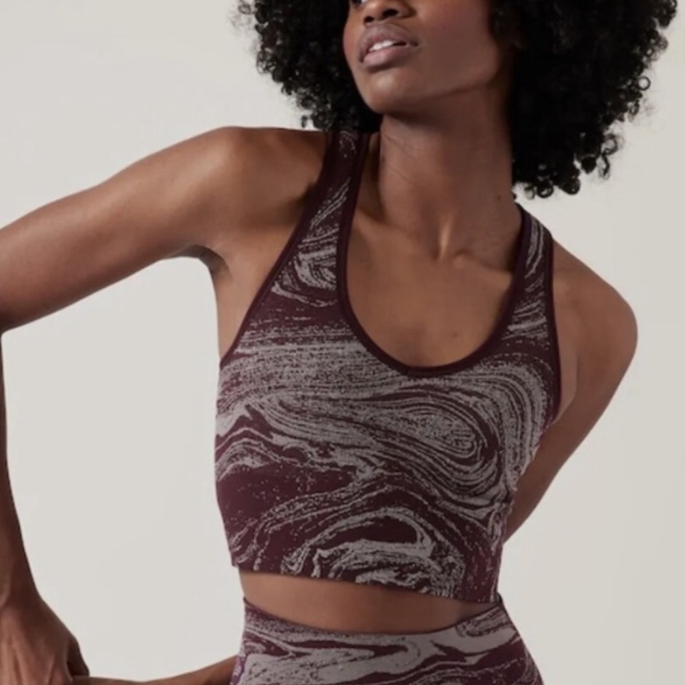 Athleta Aurora Seamless Shine Crop Rib Tank size small